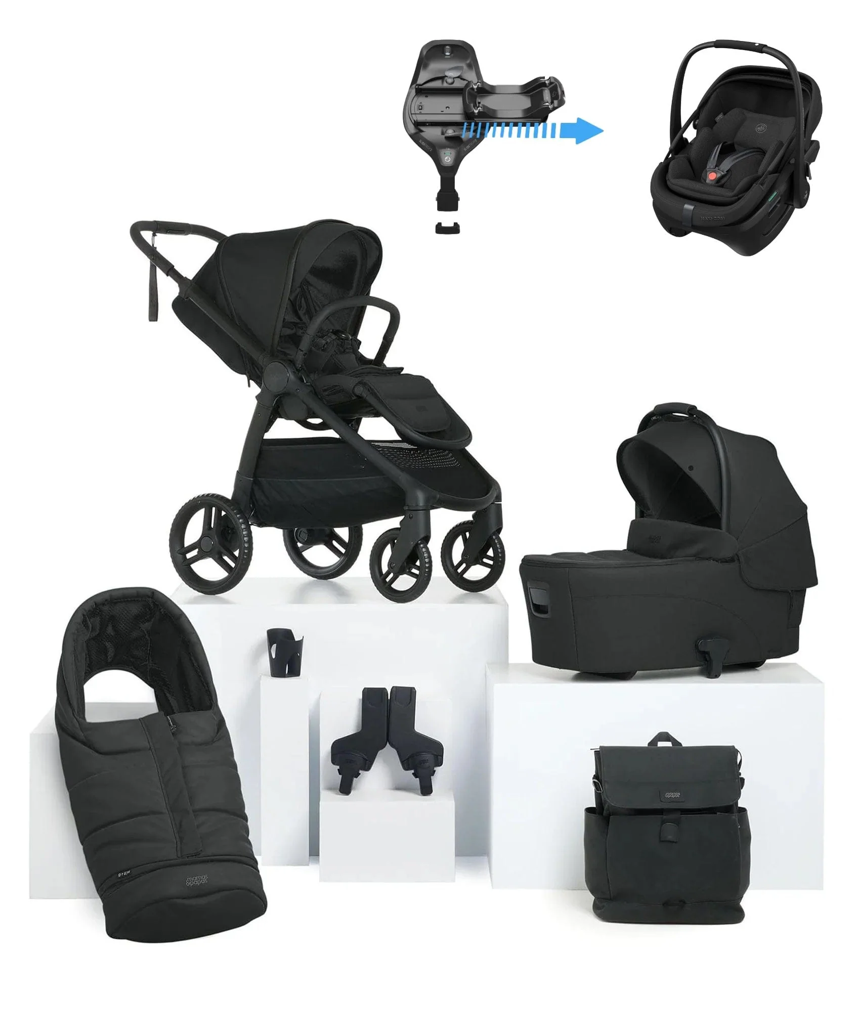Mamas & Papas Ocarro 2 (Coral Slide Pro) Travel System - Eclipse
