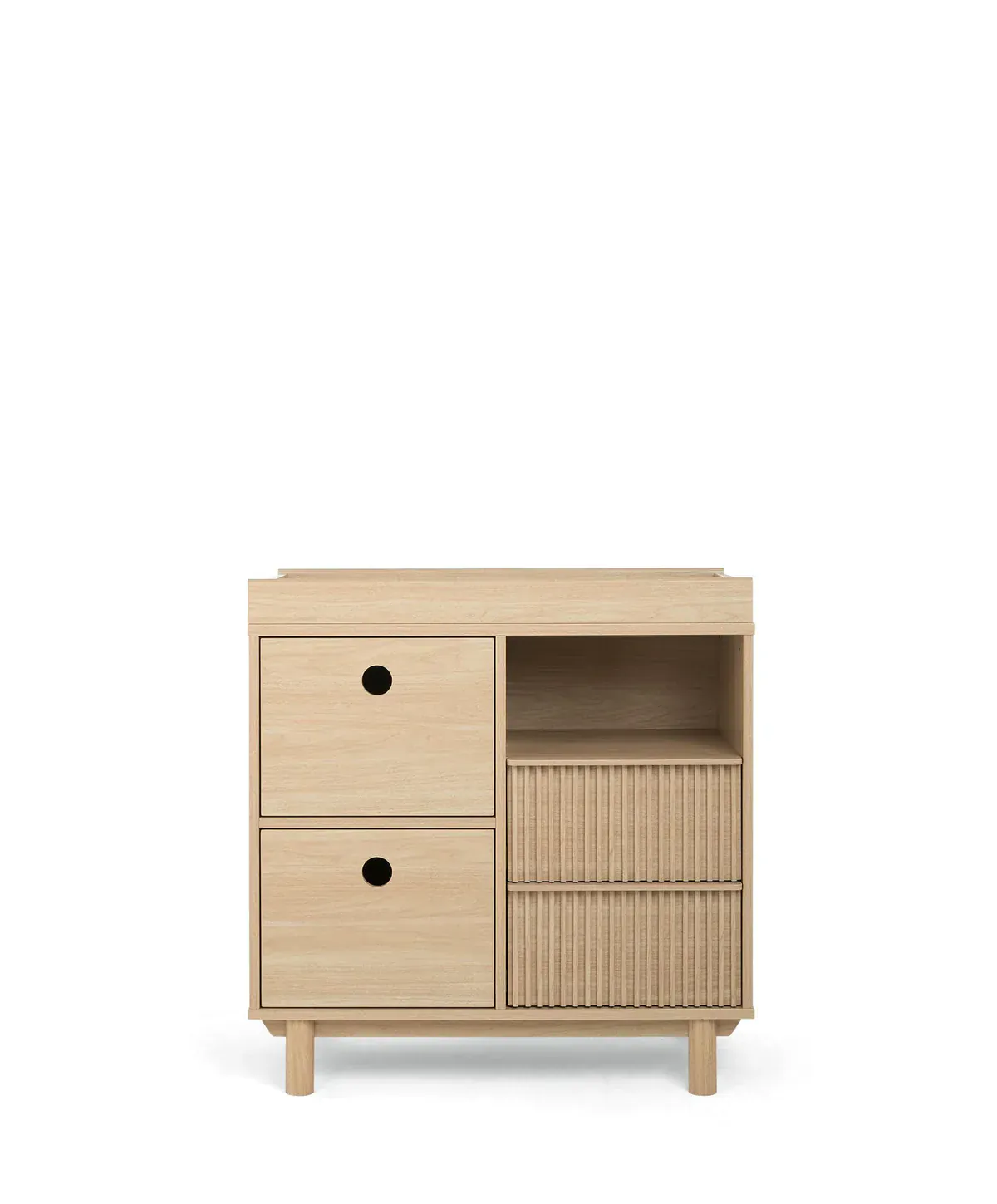 Mamas & Papas Oska 2pc Cotbed with Dresser Set - Oak Inc Mattress - Image 16