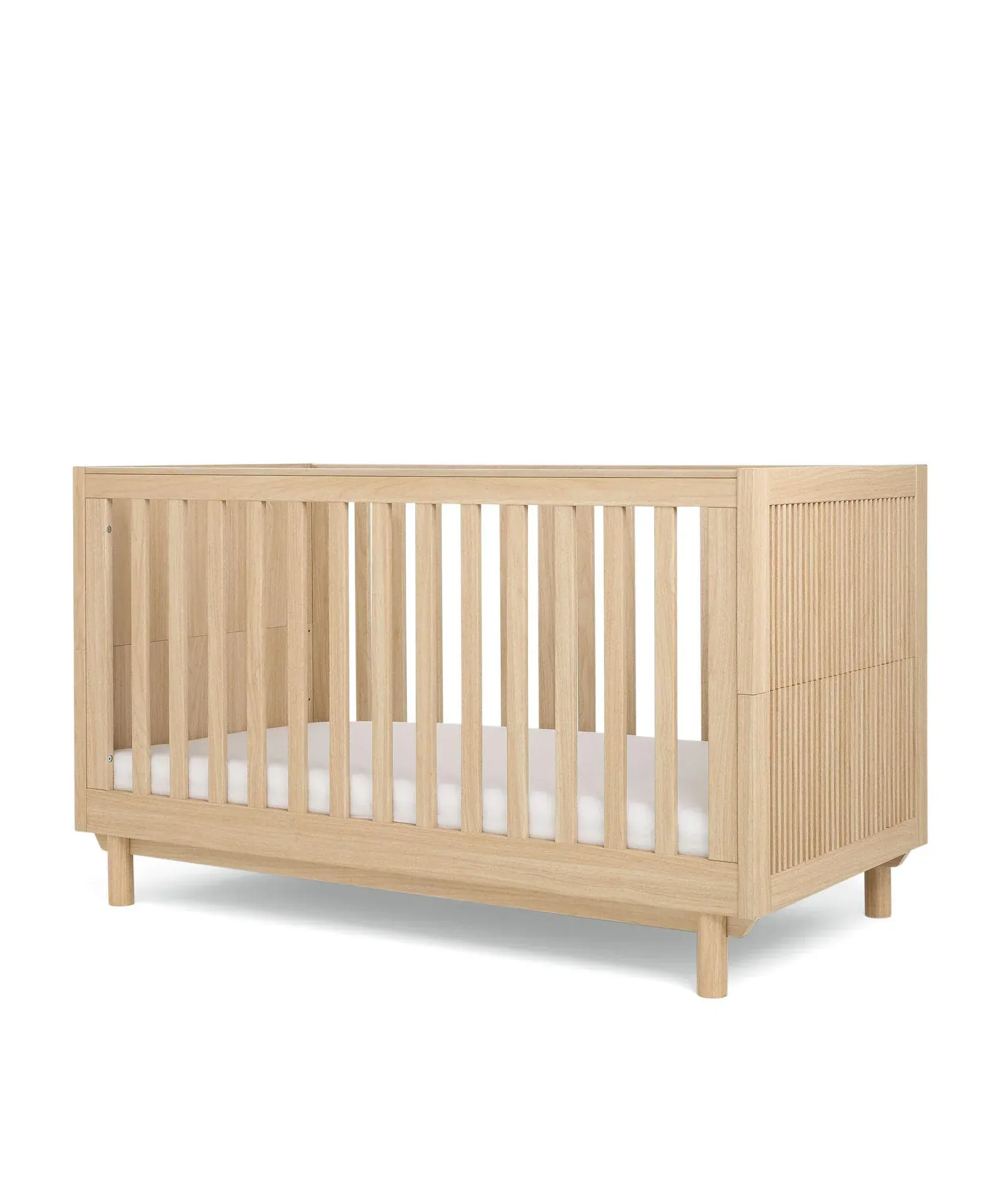 Mamas & Papas Oska 2pc Cotbed with Dresser Set - Oak Inc Mattress - Image 7
