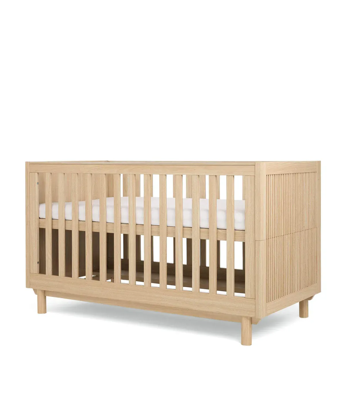 Mamas & Papas Oska 2pc Cotbed with Dresser Set - Oak Inc Mattress - Image 9