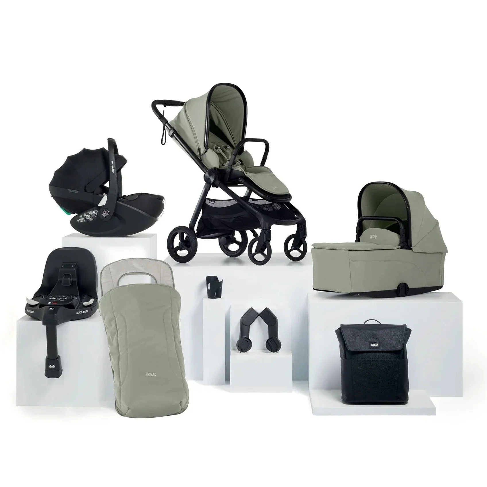 Mamas & Papas Vardo (Pebble 360 PRO2) Travel System - Sage