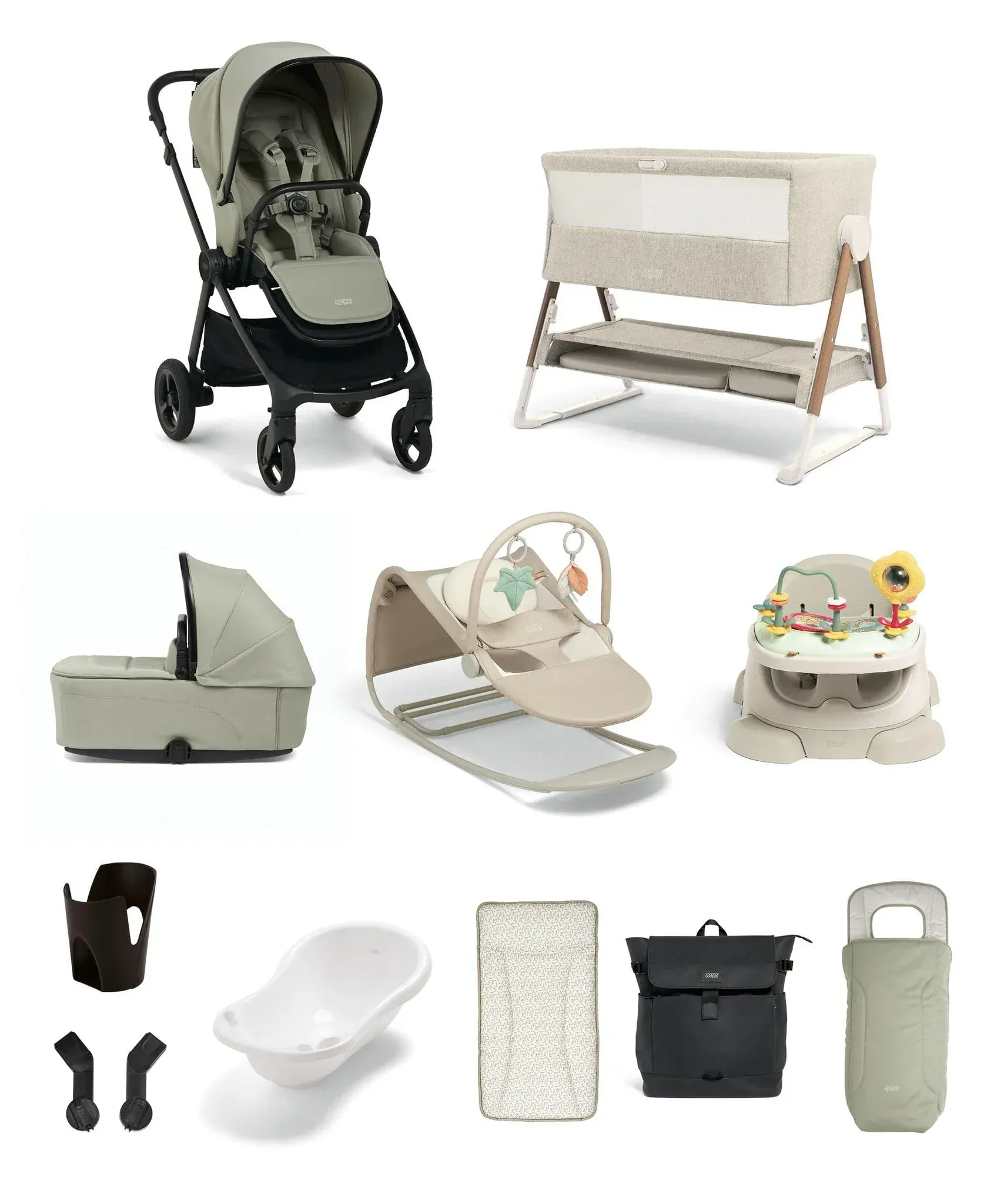 Mamas & Papas Vardo Ultimate Newborn Bundle - Sage
