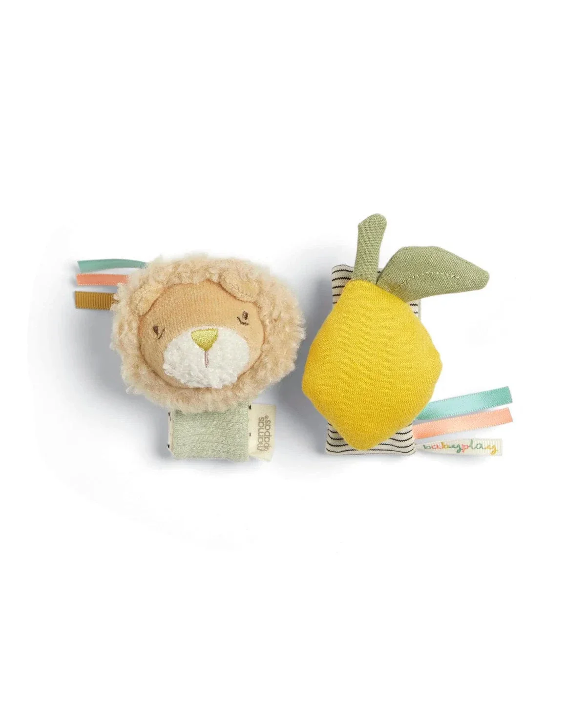 Mamas & Papas Wrist Rattles (2 Pack) - Lion/Lemon