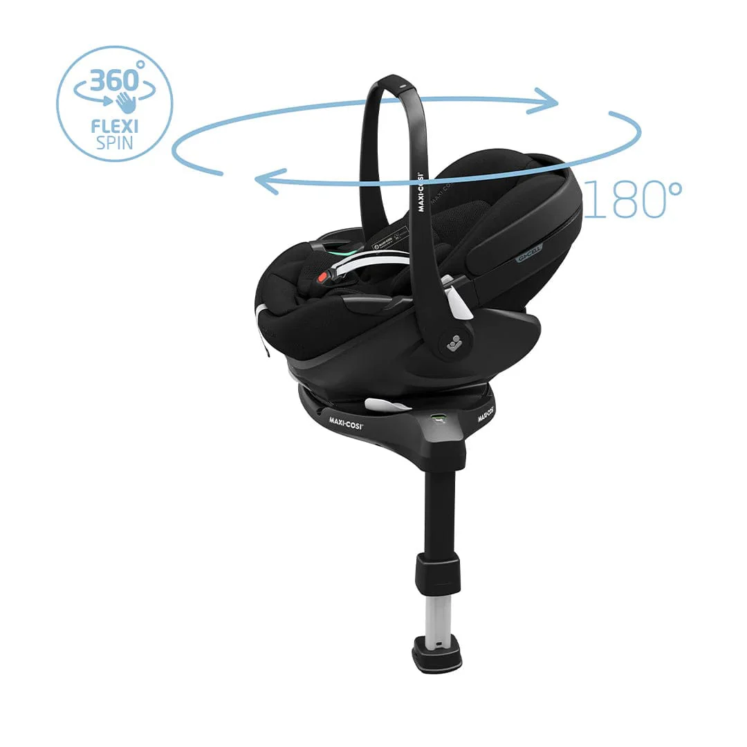 Maxi Cosi Pebble 360 PRO 2 Car Seat and Base - Twillic Black - Image 2