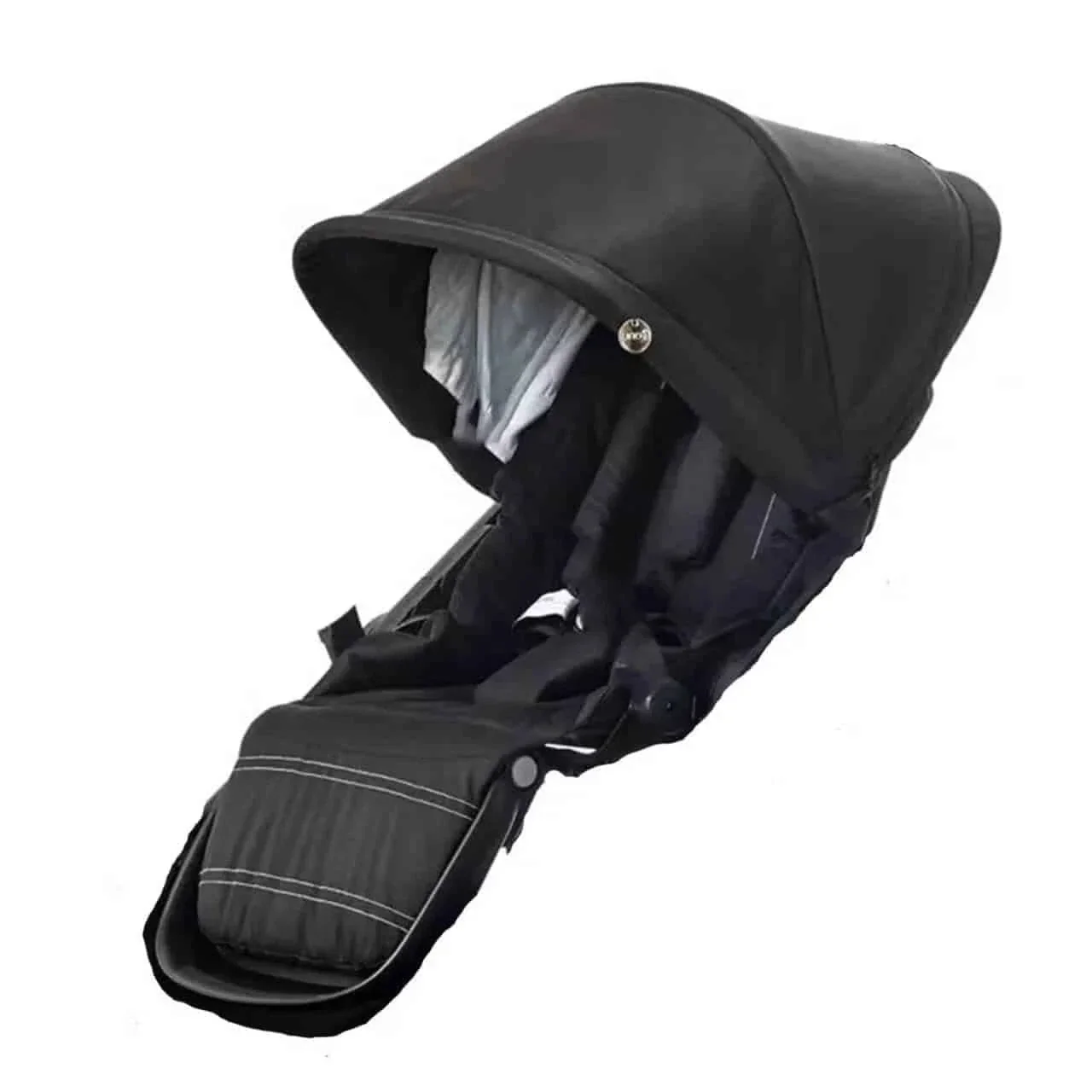 Mee-go Uno Plus Double Pushchair - Black/Chrome - Image 2