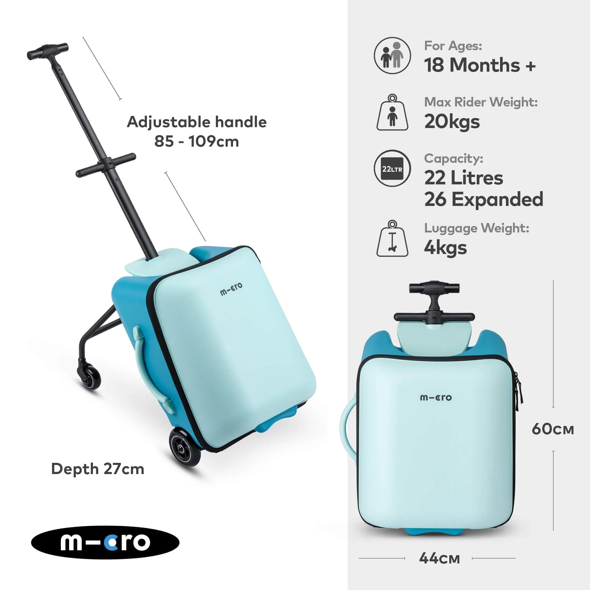 Micro Eazy Luggage Allrounder - Blue - Image 2