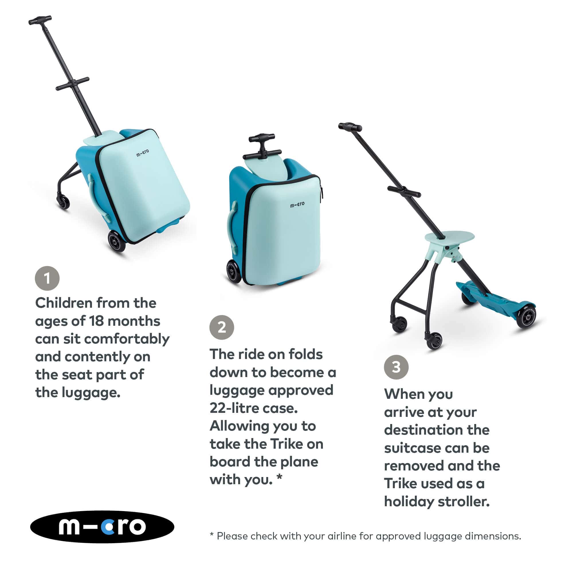 Micro Eazy Luggage Allrounder - Blue - Image 3