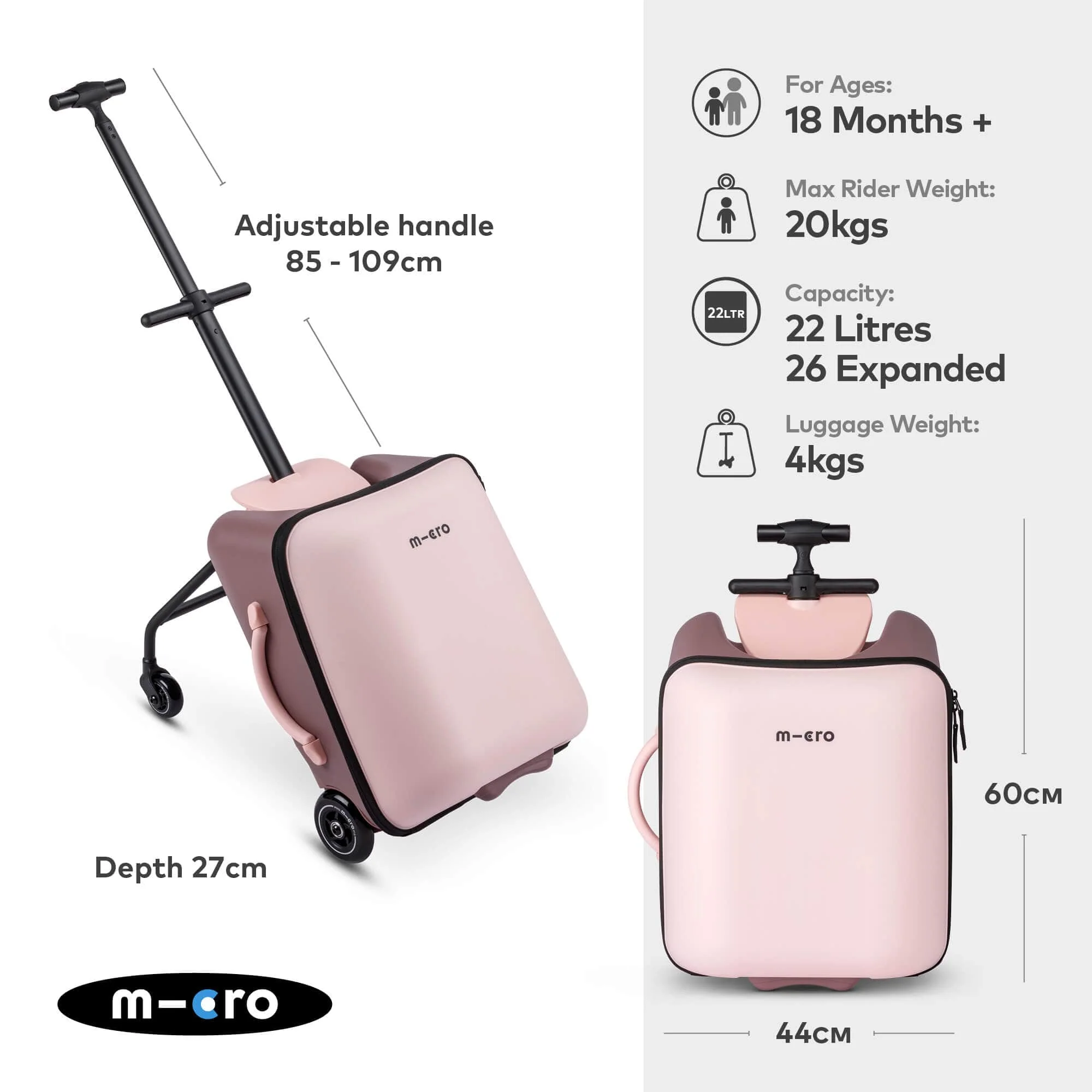 Micro Eazy Luggage Allrounder - Pink - Image 2