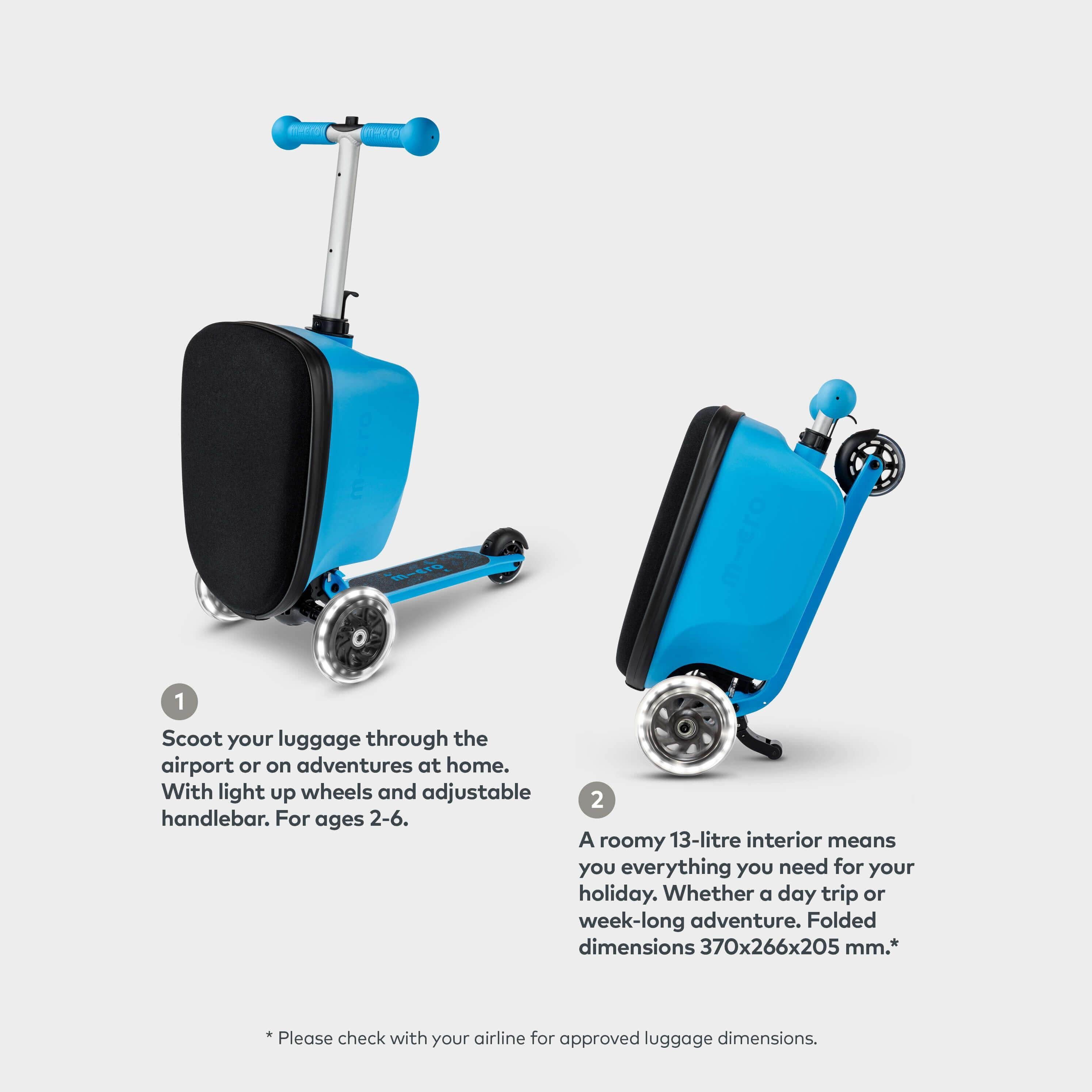 Micro Junior Luggage Velcro - Blue - Image 2