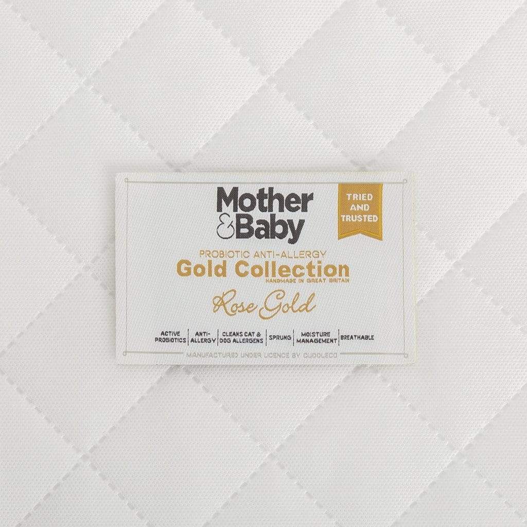 Mother & Baby White Gold Anti-Allergy Pocket Sprung Cot bed Mattress 140 x 70cm - Image 4
