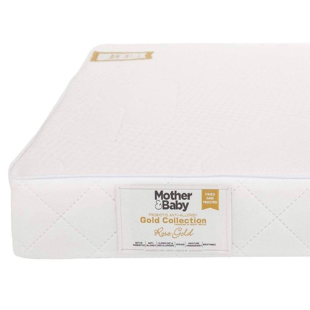 Mother & Baby White Gold Anti-Allergy Pocket Sprung Cot bed Mattress 140 x 70cm - Image 5