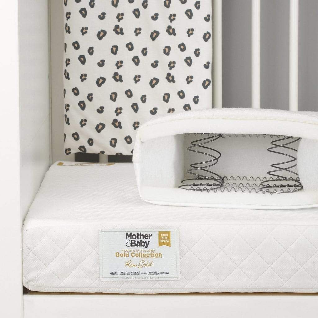 Mother & Baby White Gold Anti-Allergy Pocket Sprung Cot bed Mattress 140 x 70cm - Image 6