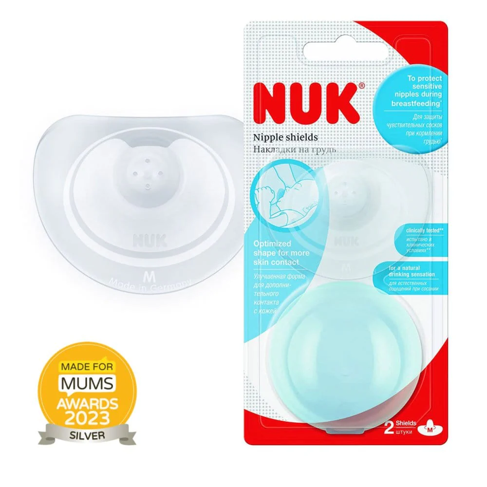 NUK Silicone Nipple Shields with Storage Box (Pack of 2)