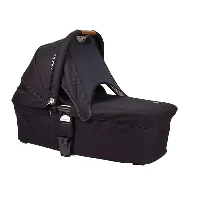 Nuna MIXX Next Carrycot - Caviar (Tan Leatherette) - Image 2