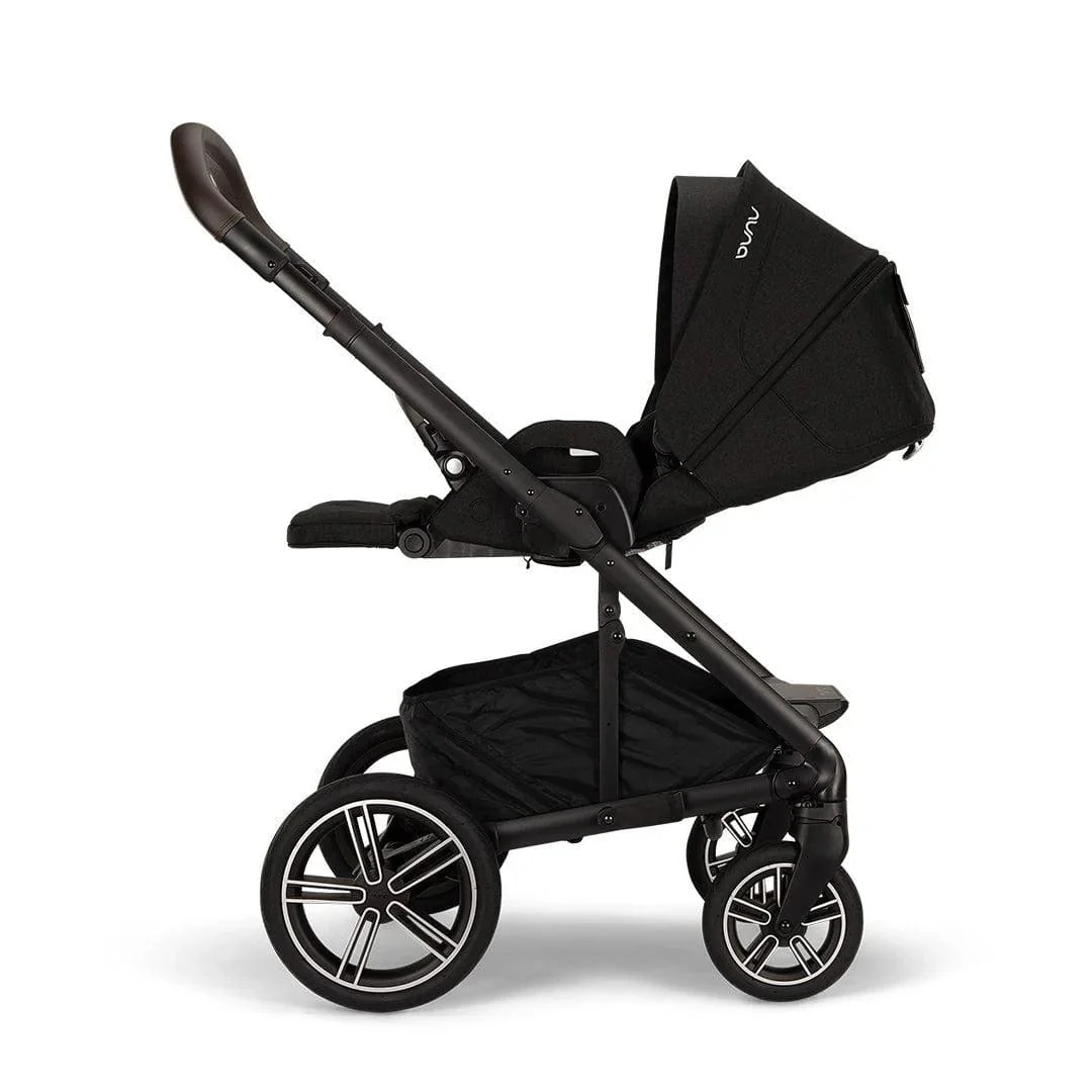 Nuna MIXX Next Pushchair & Carrycot - Caviar (Chocolate Leatherette) - Image 3