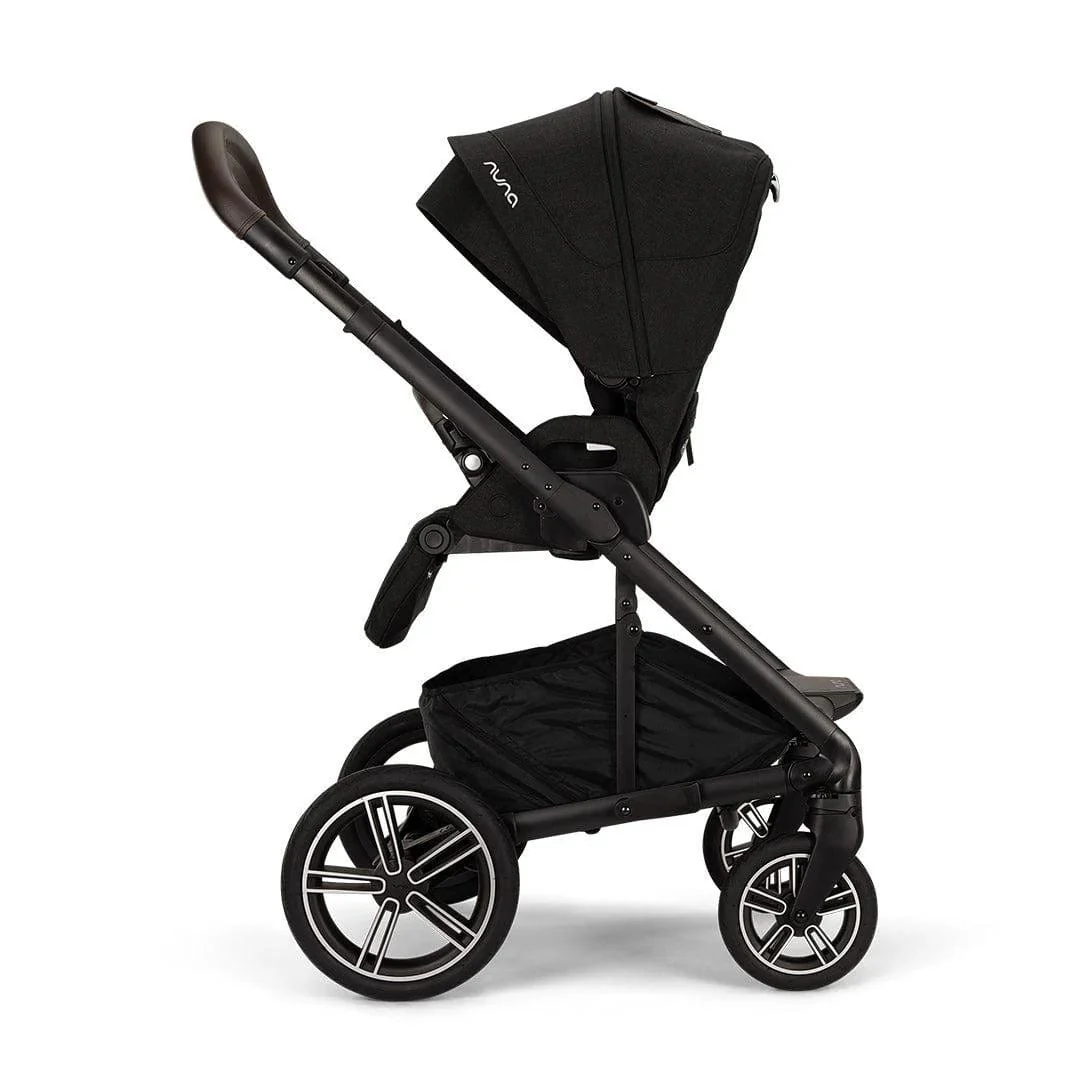Nuna MIXX Next Pushchair & Carrycot - Caviar (Chocolate Leatherette) - Image 4