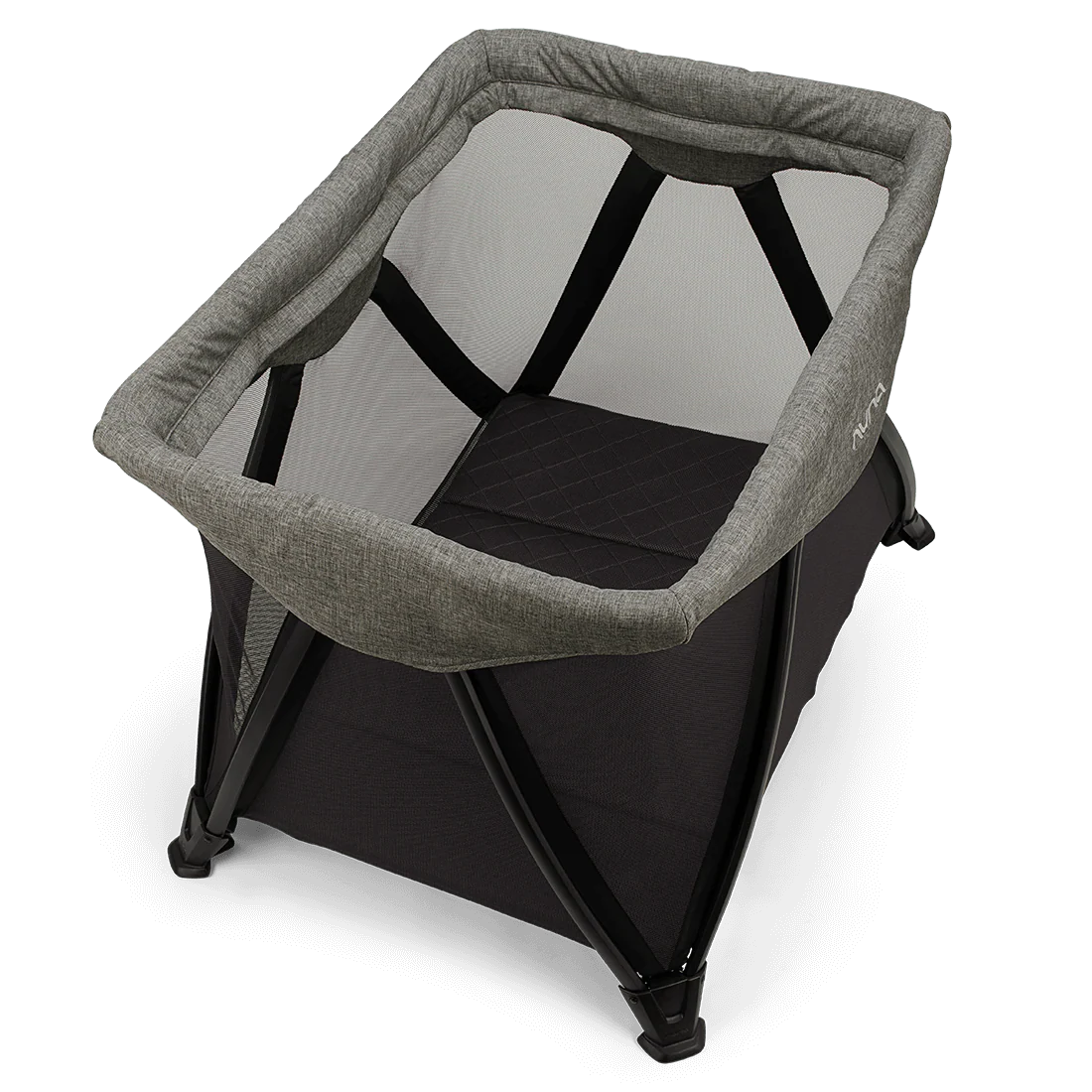 Nuna Sena Aire Travel Cot Inc. Zip On Bassinet - Charcoal - Image 6