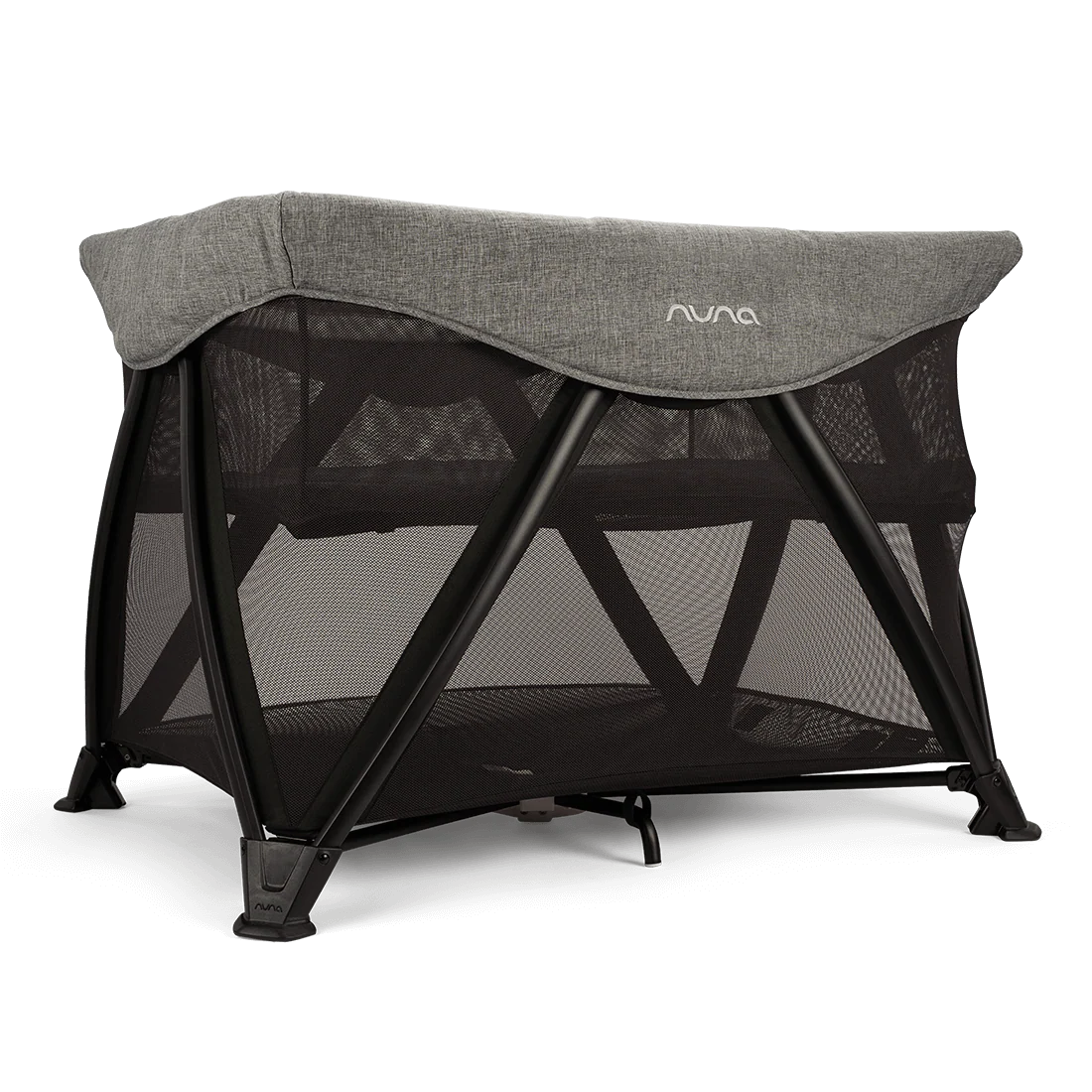 Nuna Sena Aire Travel Cot Inc. Zip On Bassinet - Charcoal - Image 7