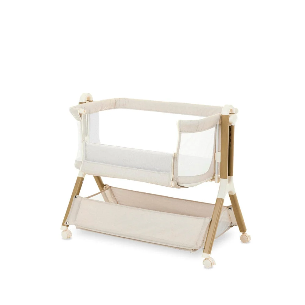 OBaby Cloud Bedside Crib - Oatmeal