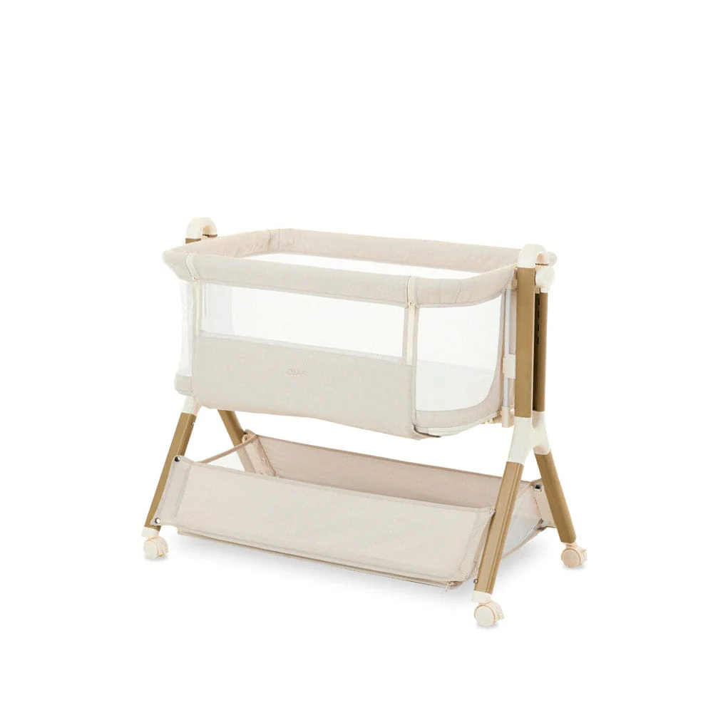 OBaby Cloud Bedside Crib - Oatmeal - Image 10