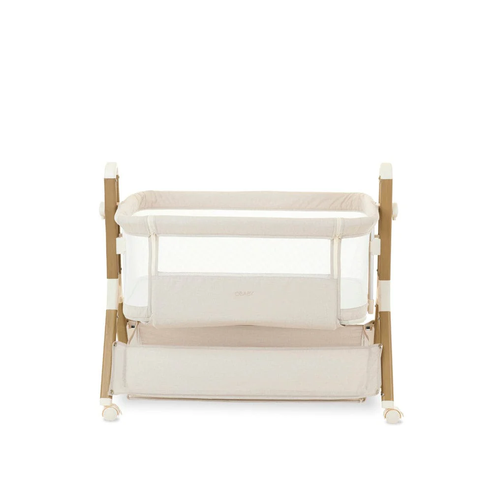 OBaby Cloud Bedside Crib - Oatmeal - Image 4
