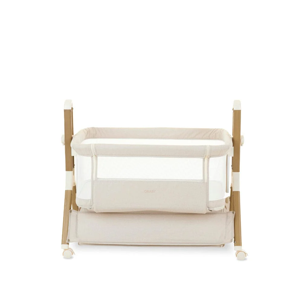 OBaby Cloud Bedside Crib - Oatmeal - Image 5