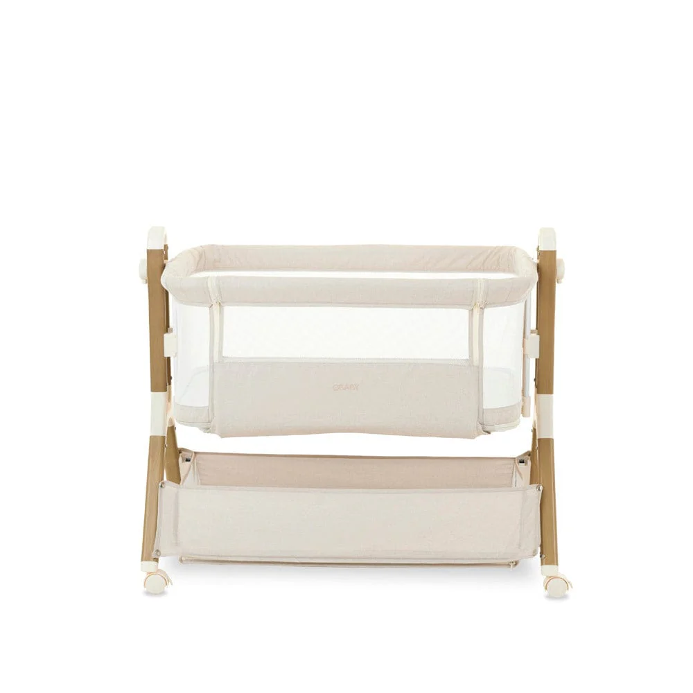 OBaby Cloud Bedside Crib - Oatmeal - Image 9