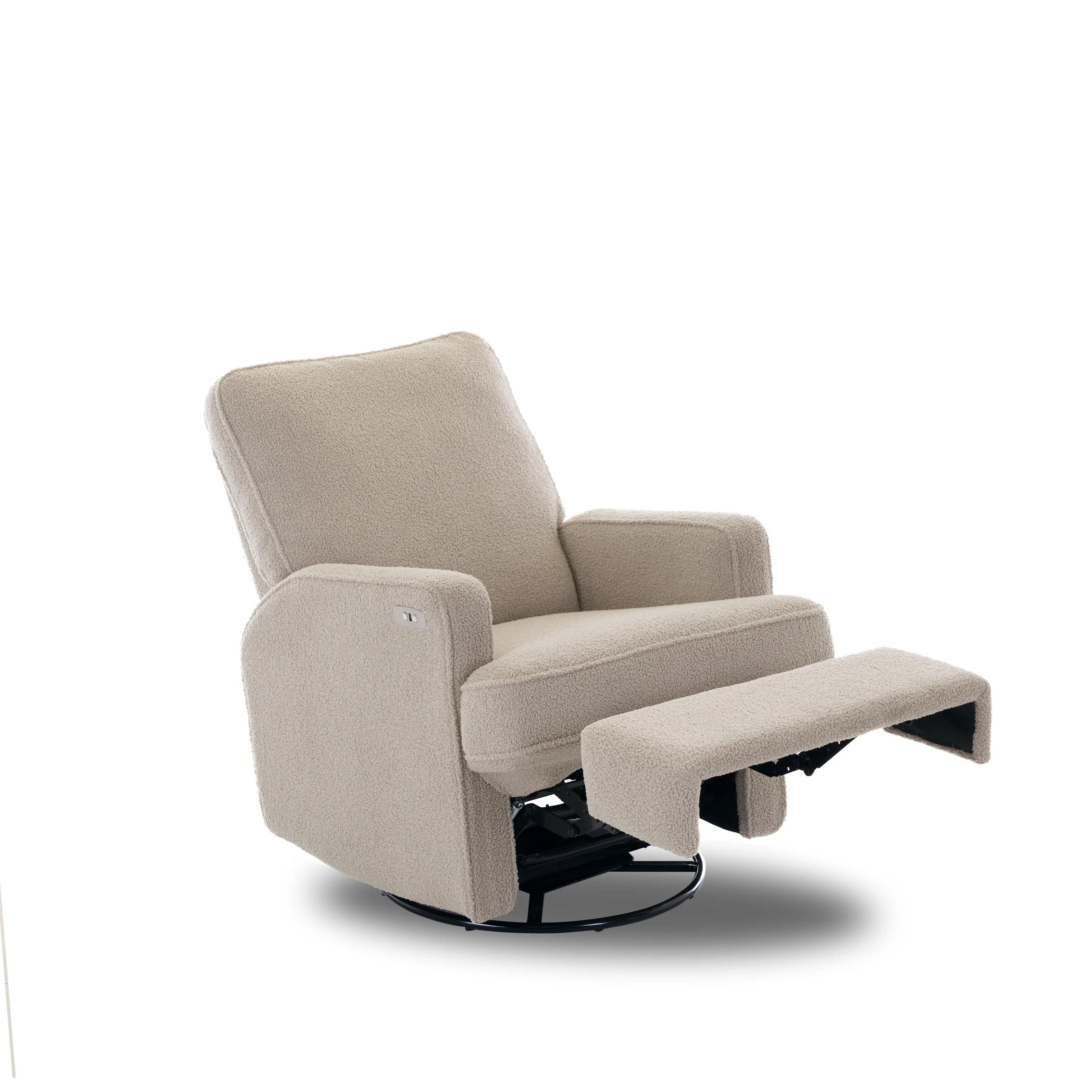 OBaby Madison Electric Swivel Glider Recliner Chair - Truffle - Image 5