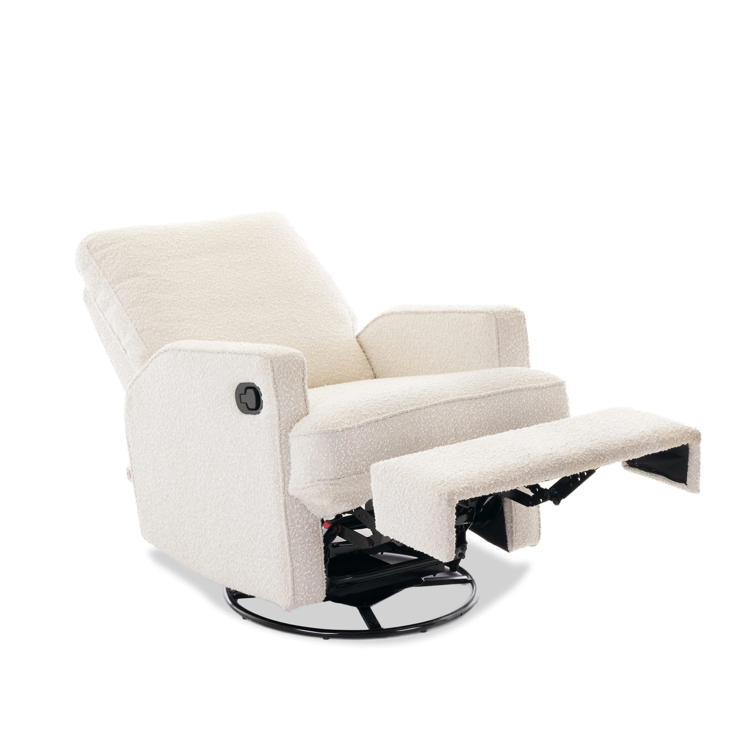 Obaby Madison Swivel Glider Recliner Chair - Bouclé Style - Image 3