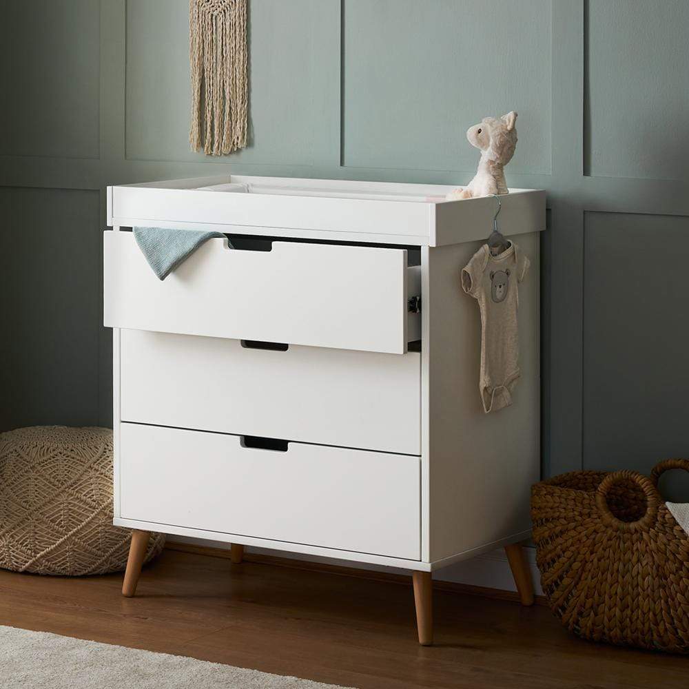 Obaby Maya 3 Piece Room Set - White with Natural - Image 21