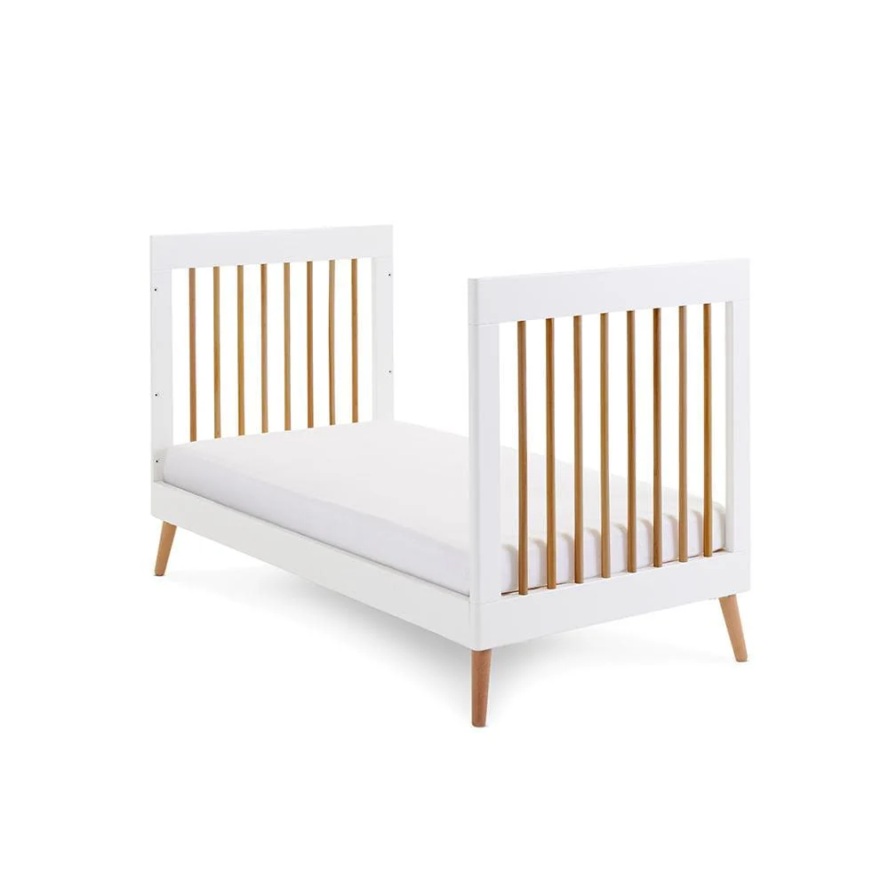 Obaby Maya Cot Bed - White with Natural - Image 10