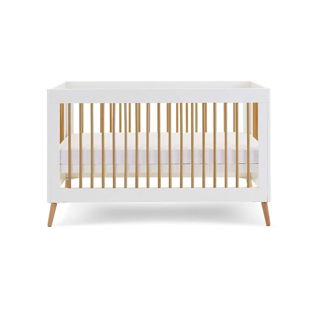 Obaby Maya Cot Bed - White with Natural - Image 3