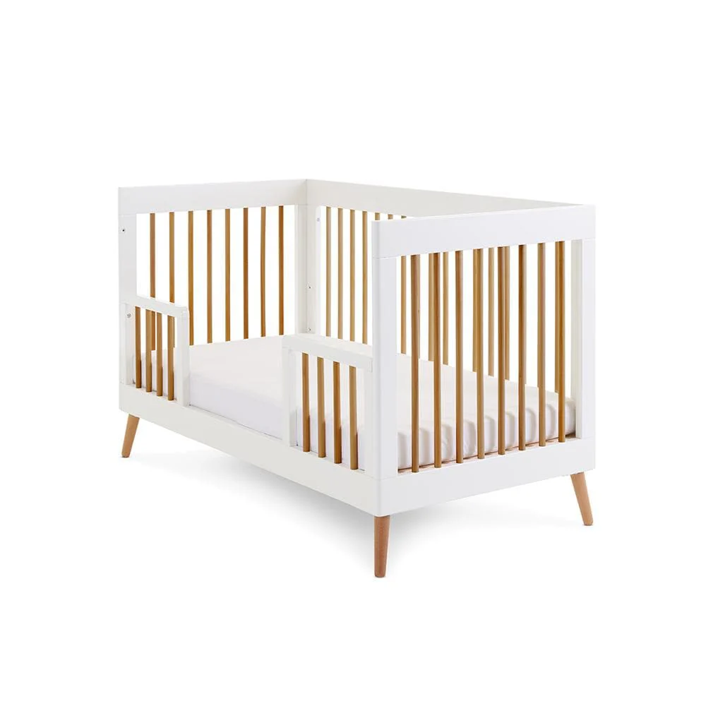 Obaby Maya Cot Bed - White with Natural - Image 6