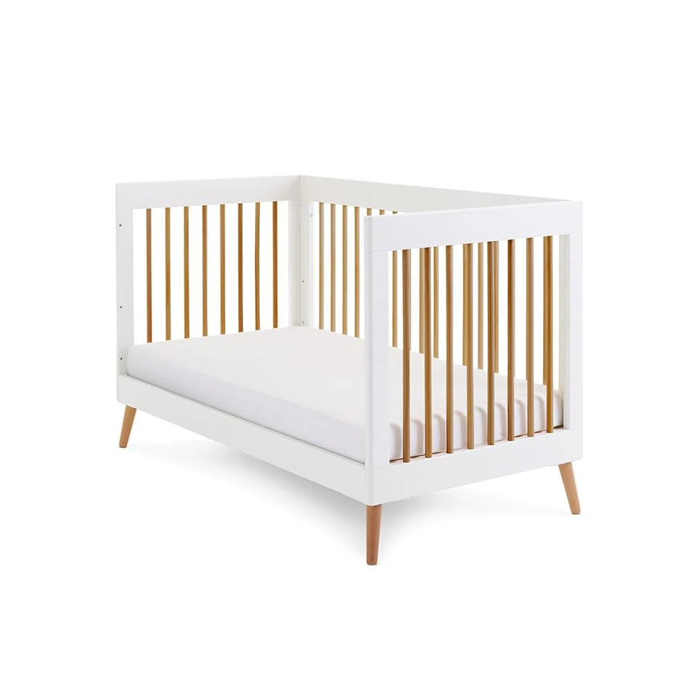 Obaby Maya Cot Bed - White with Natural - Image 7