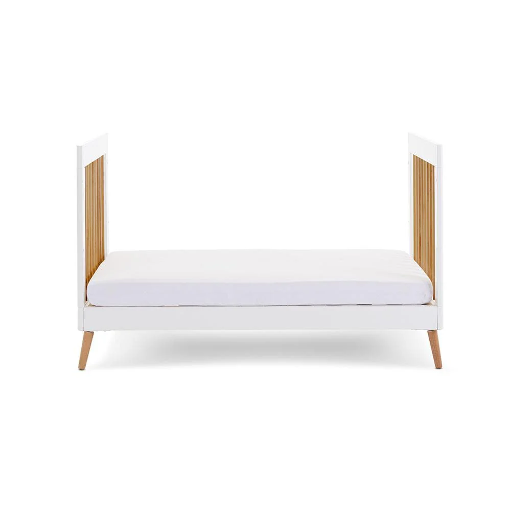 Obaby Maya Cot Bed - White with Natural - Image 9