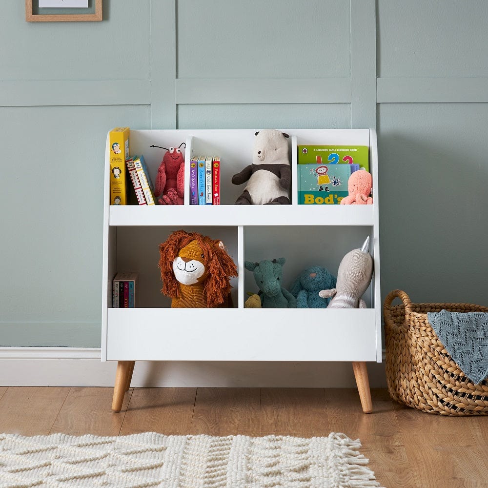 OBaby Maya Toy Storage - White With Natural