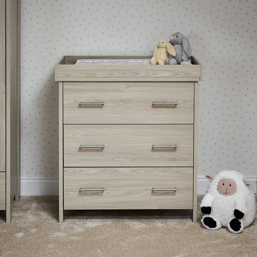 Obaby Nika 3 Piece Room Set - Grey Wash (Free mattress) - Image 4