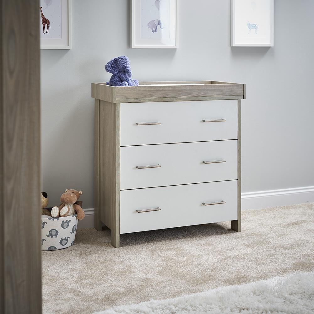 Obaby Nika 3 Piece Room Set - Grey Wash with White (Free mattress) - Image 5
