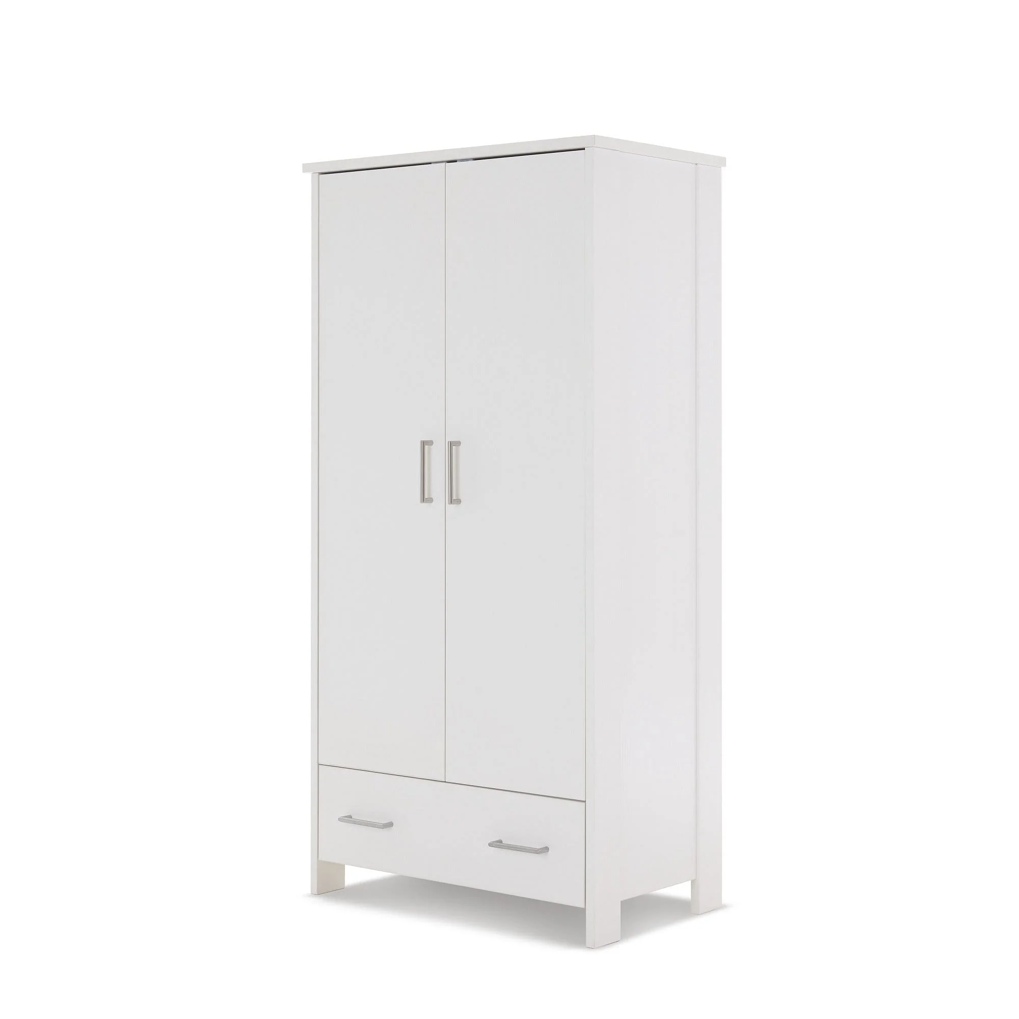 Obaby Nika Double Wardrobe - White Wash - Image 3