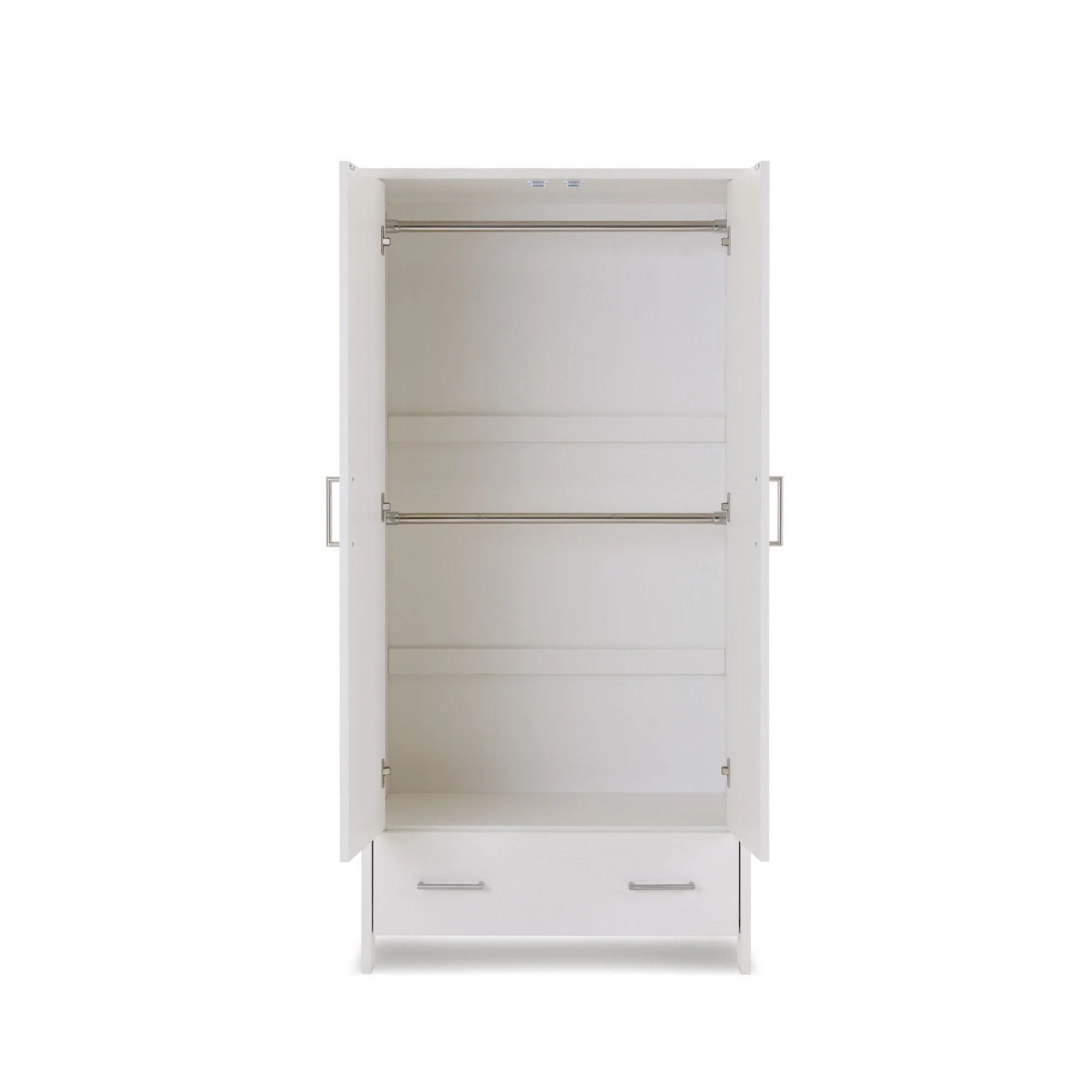 Obaby Nika Double Wardrobe - White Wash - Image 4