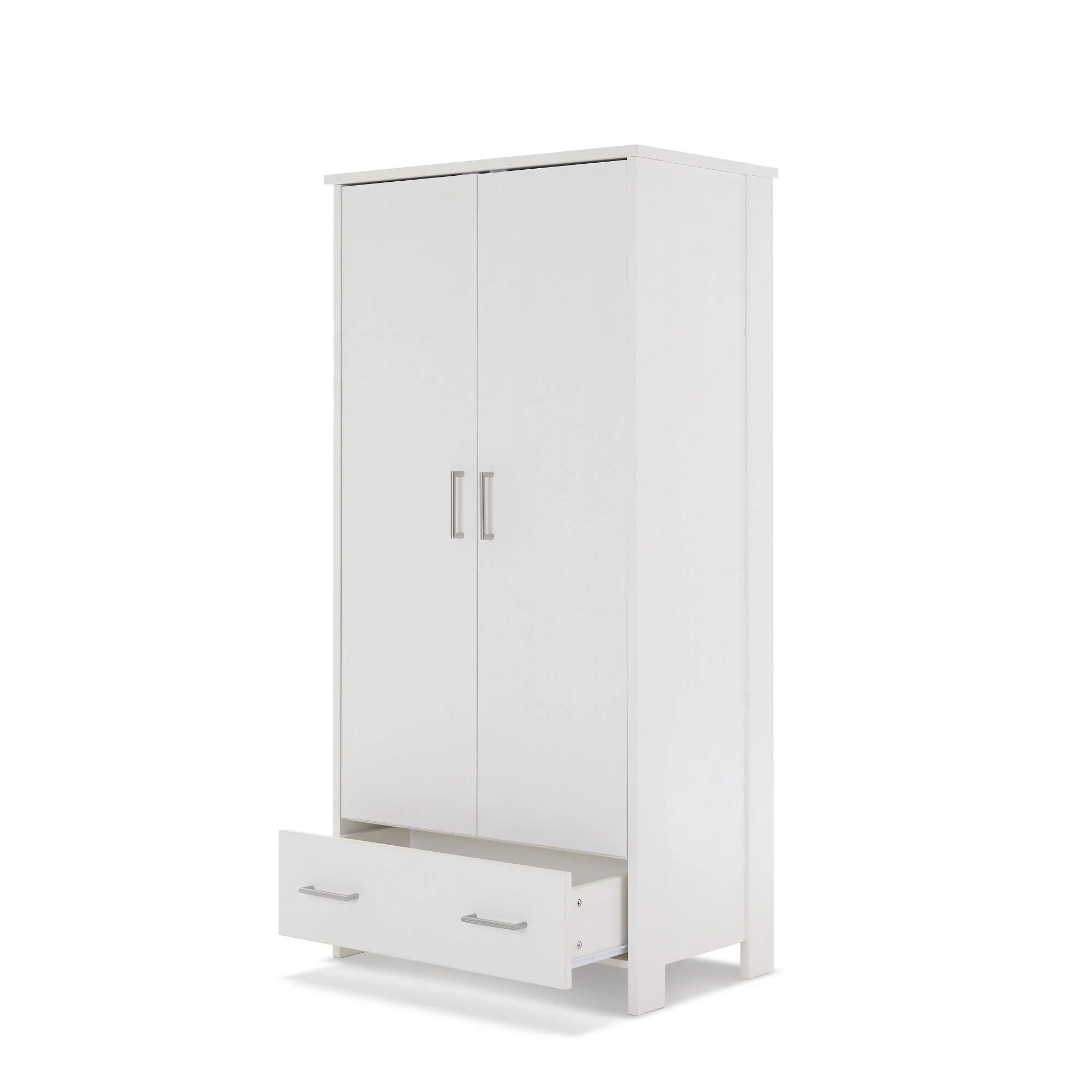 Obaby Nika Double Wardrobe - White Wash - Image 7