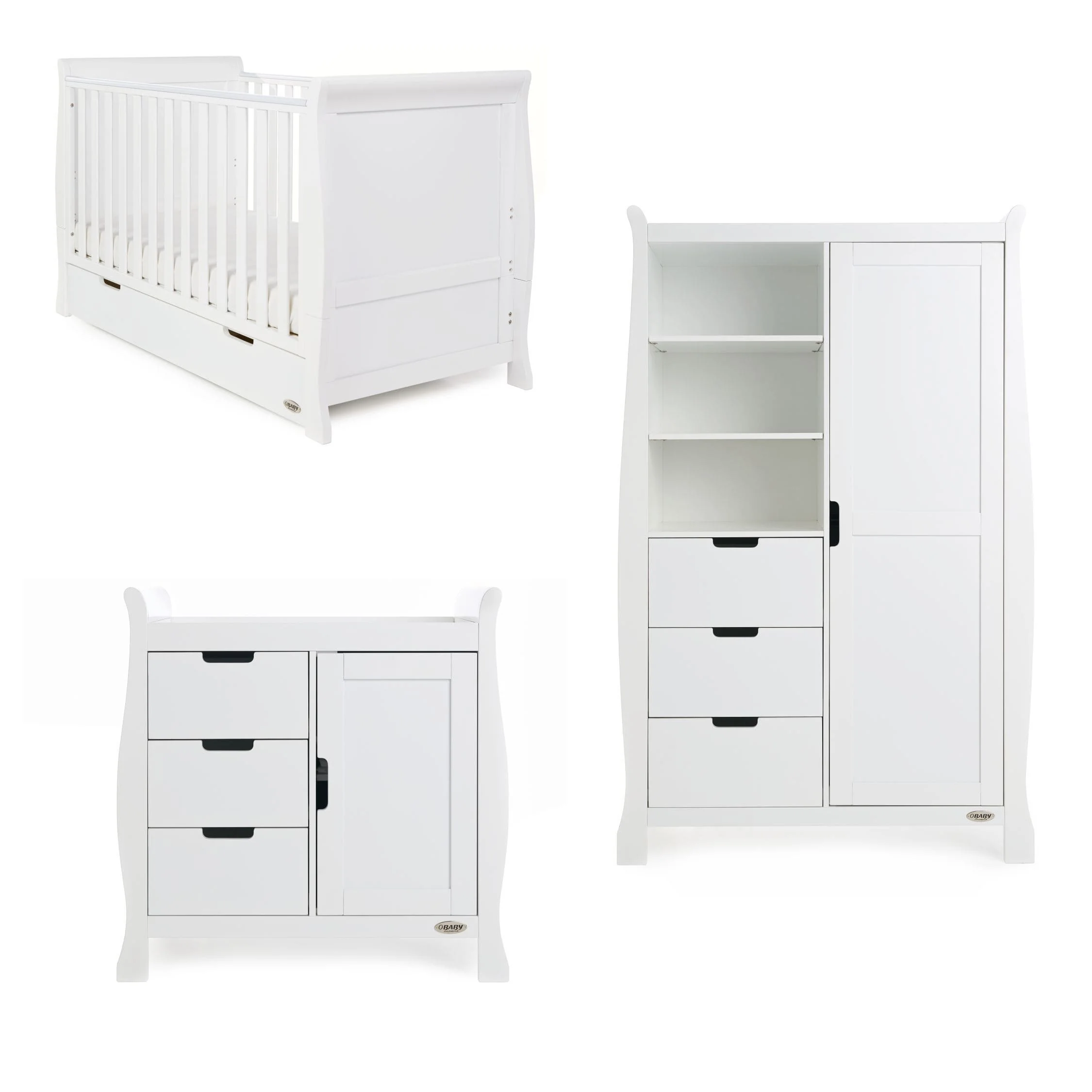 Obaby Stamford Classic 3 Piece Room Set - White - Image 4