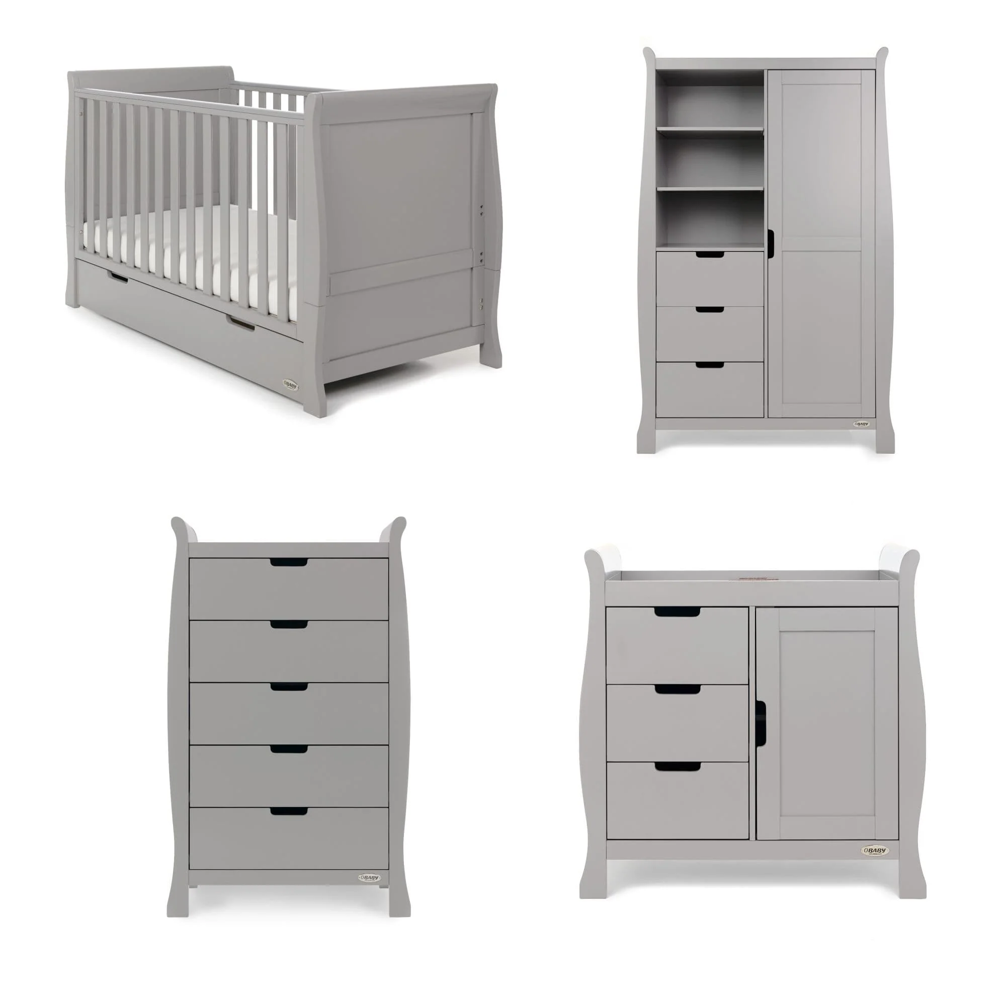 Obaby Stamford Classic 4 Piece Room Set Warm Grey - Image 4