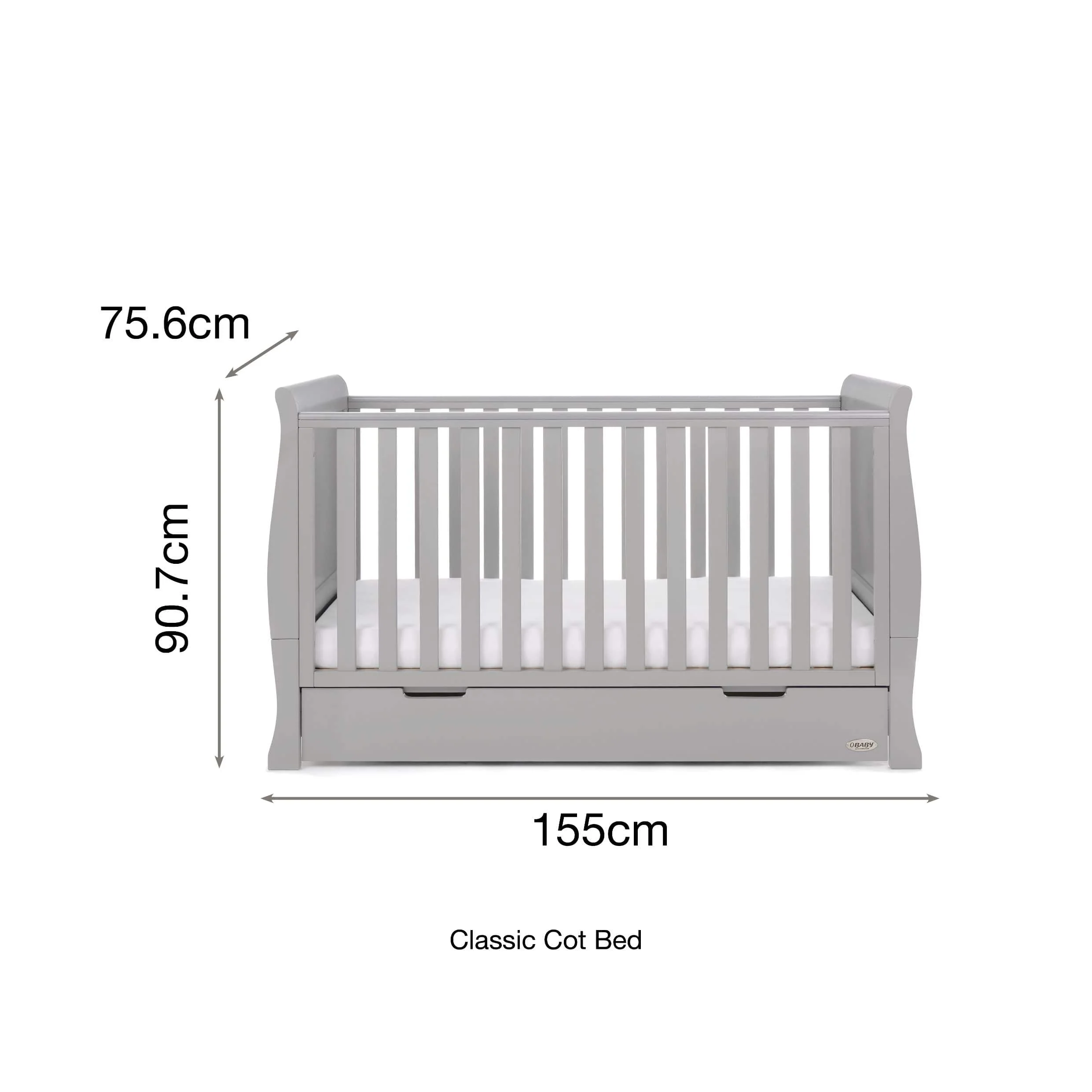 Obaby Stamford Classic 5 Piece Room Set Warm Grey - Image 10