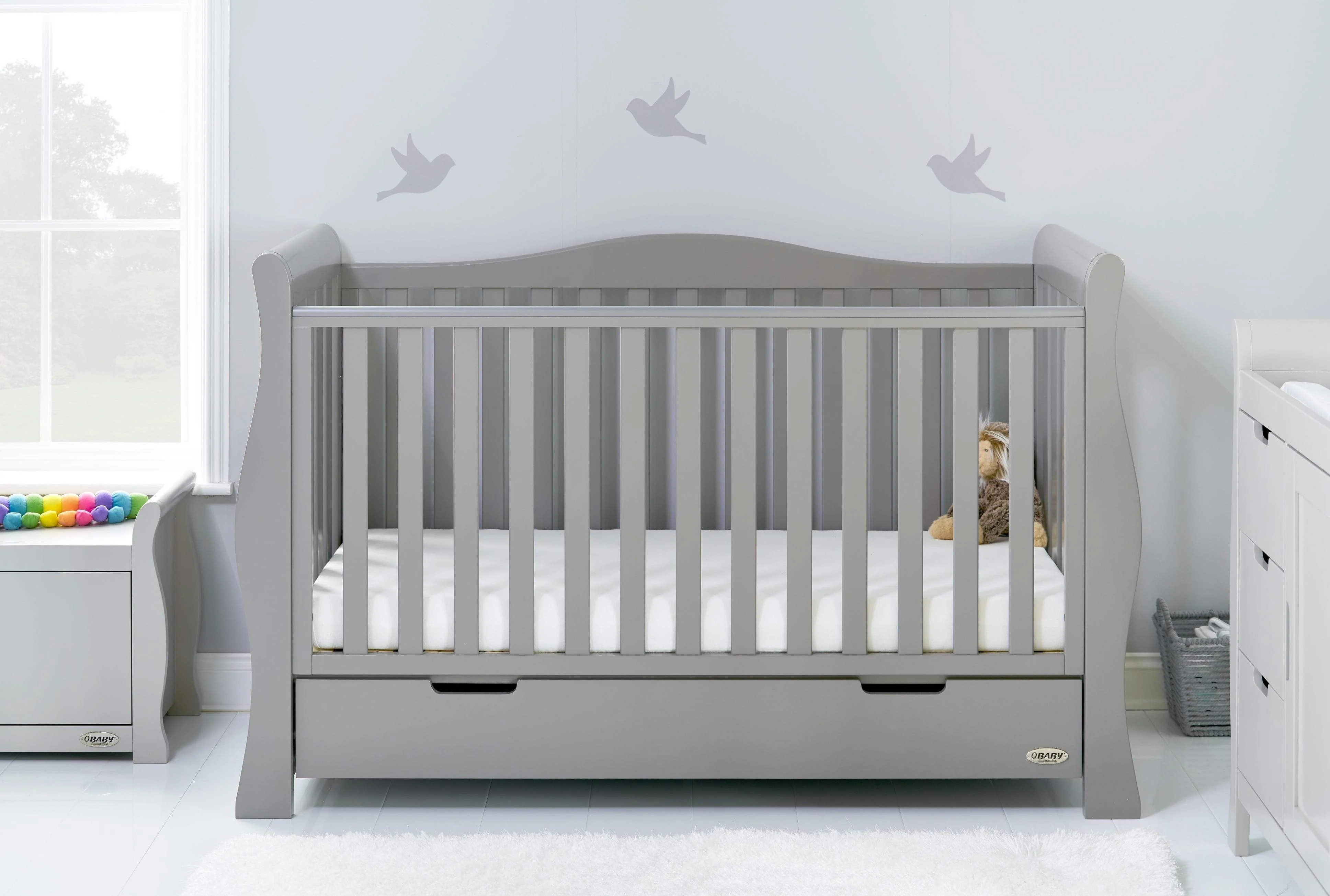 Obaby Stamford Luxe 4 Piece Room Set Warm Grey - Image 7