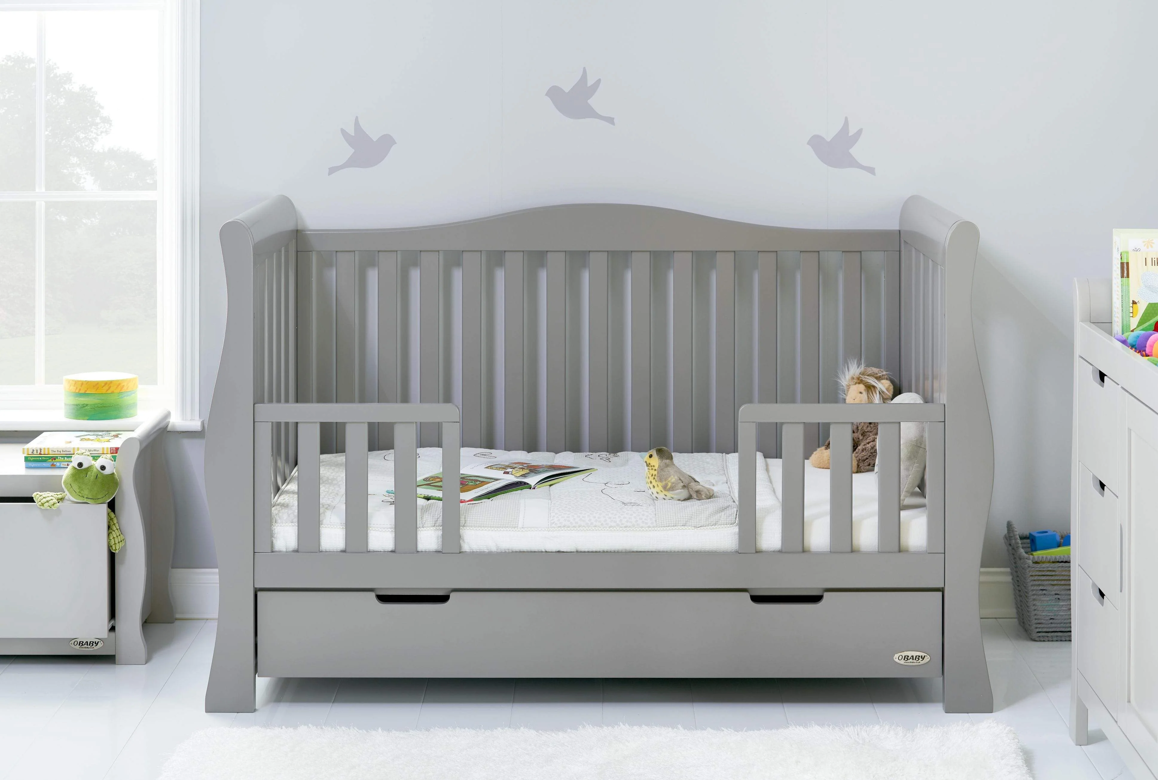 Obaby Stamford Luxe 5 Piece Room Set Warm Grey - Image 4