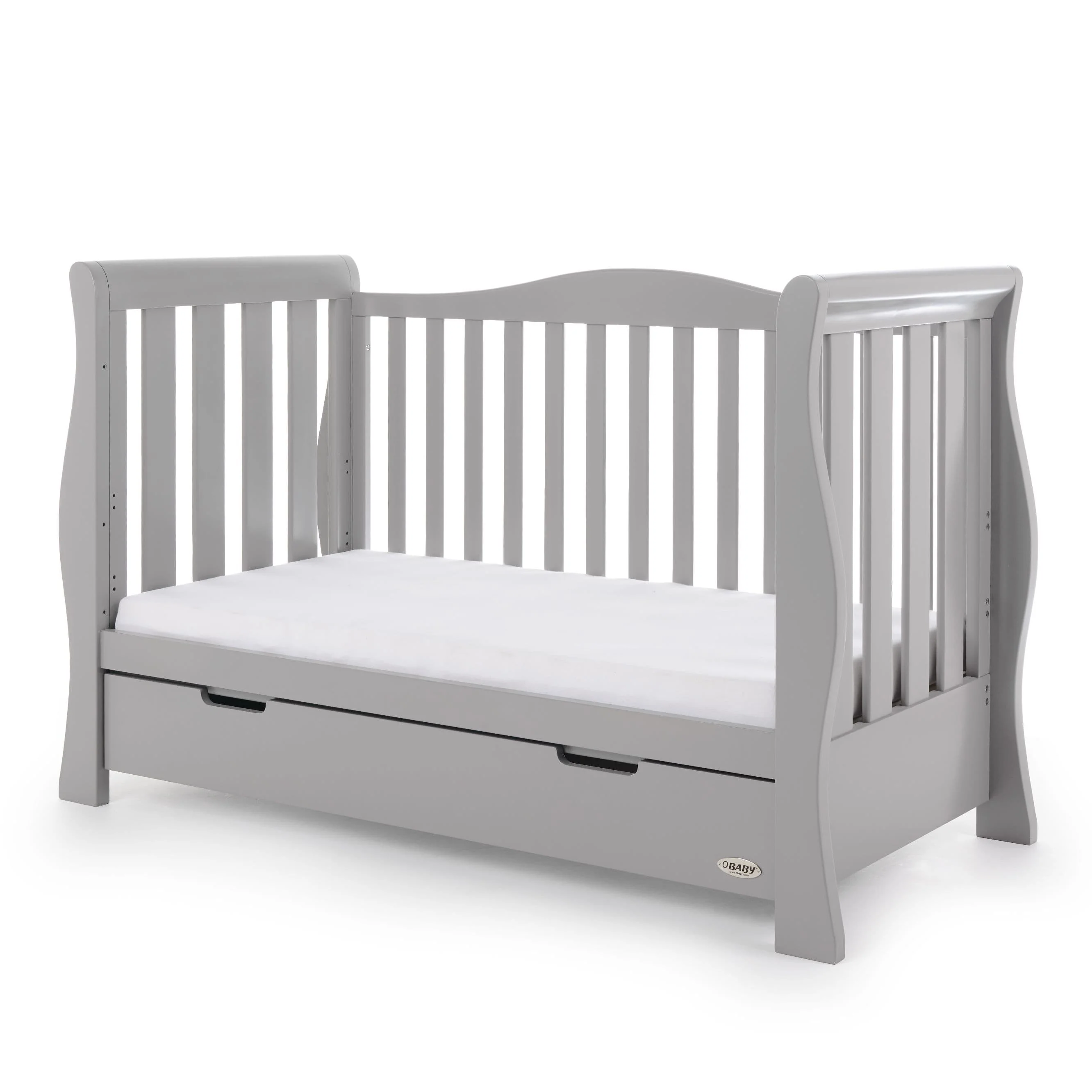 Obaby Stamford Luxe Cot Bed - Warm Grey - Image 3