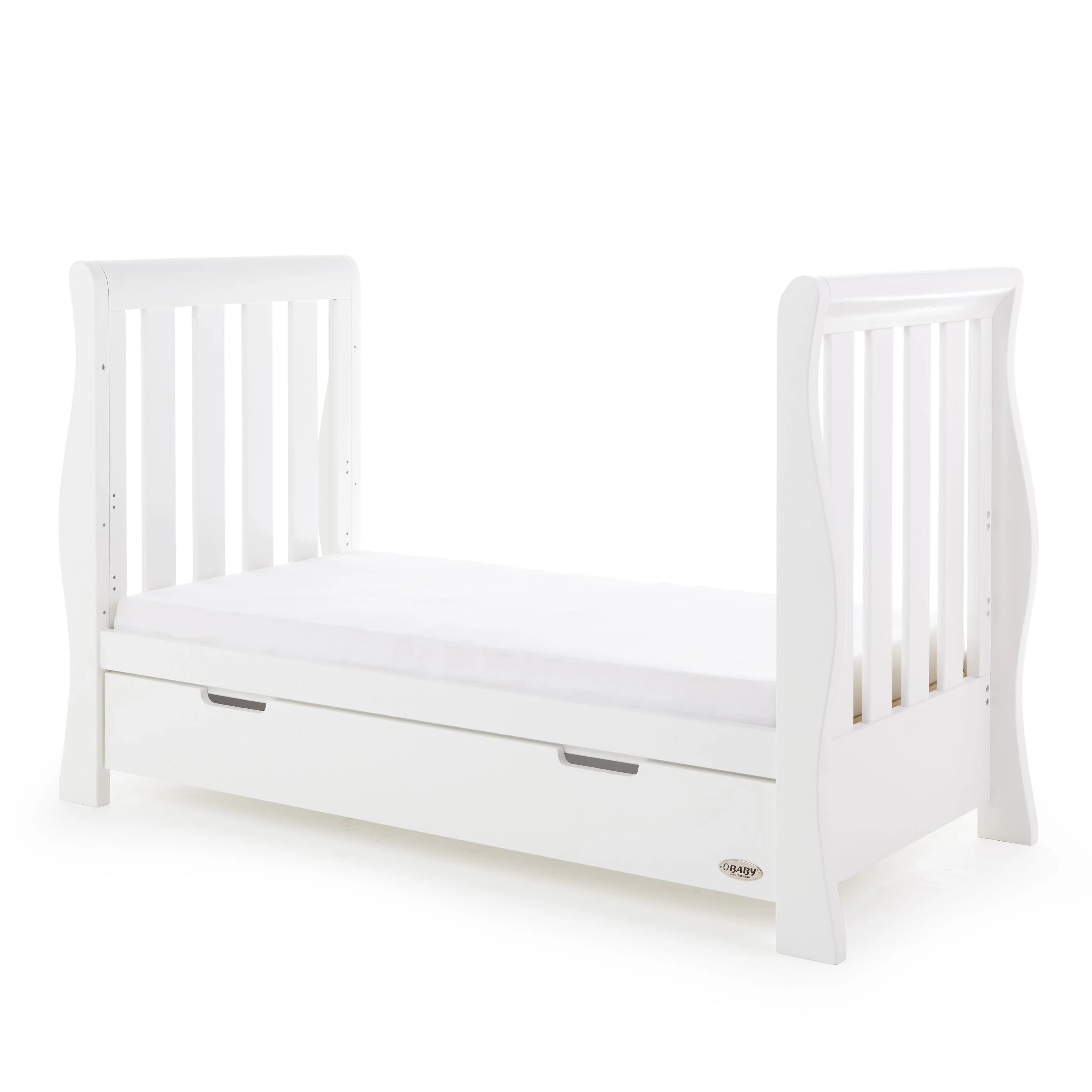 Obaby Stamford Luxe Cot Bed - White - Image 3