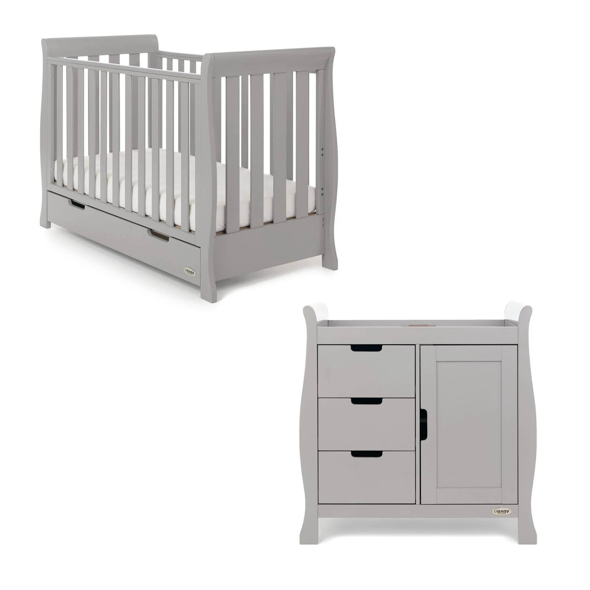 Obaby Stamford Mini 2 Piece Room Set - Warm Grey