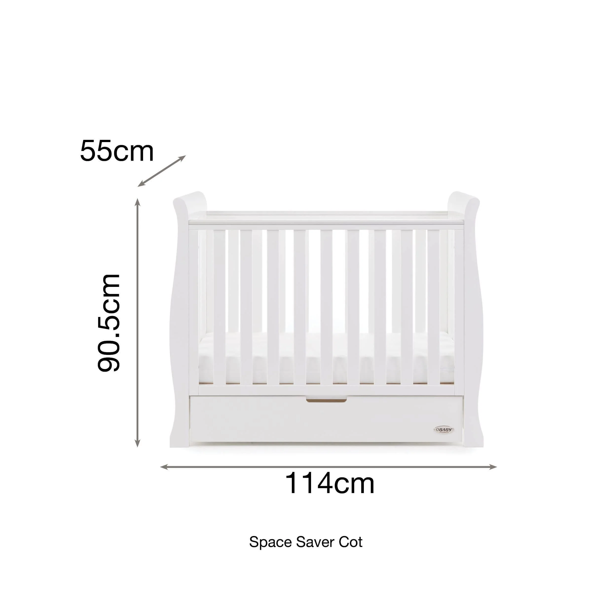 Obaby Stamford Space Saver 2 Piece Room Set - White - Image 8